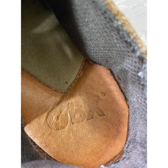 Gbx Brown Leather Closed-Toe Chunky Sandals Adjustable Strap Cushioned Soles 7M - Picture 8 of 9